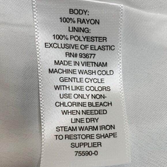 NWT a.n.a Size 6 Green Naples Stripe Faux Wrap Skirt - Picture 11 of 14